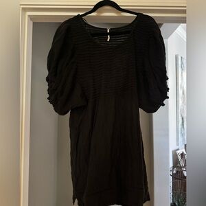 Free People Black Mini Dress/Tunic Size Medium Oversized
